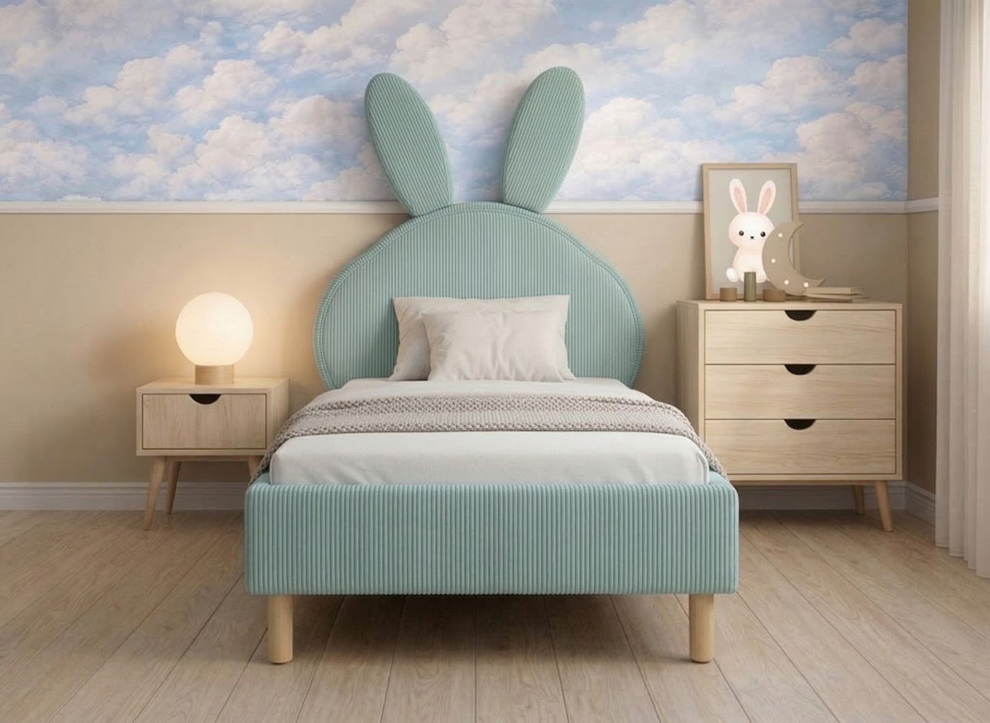 Darcie Bunny Bed in Blue